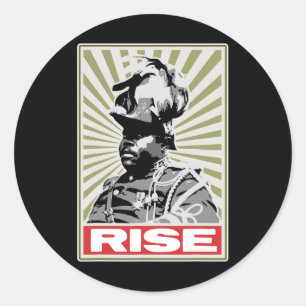 Black History Month - Rise Afrocentric Classic Round Sticker