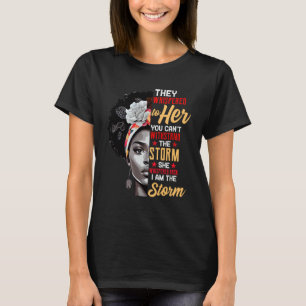 Black History Month s African Woman Afro I Am The T-Shirt
