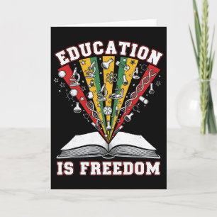 Black History Month Science Is Freedom African Roo Card