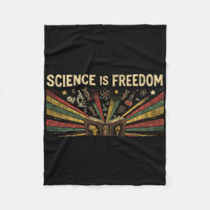 Black History Month Science Is Freedom African Roo Fleece Blanket