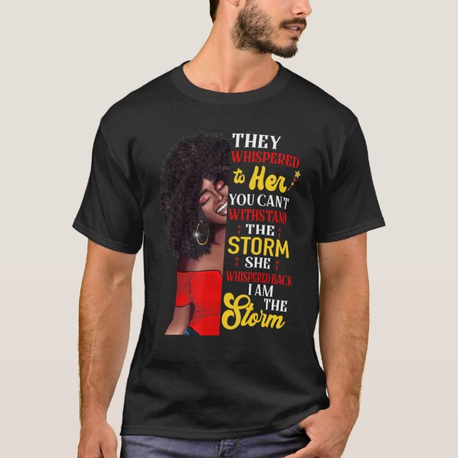 Black History Month Shirt African Woman Afro I Am  (Front)