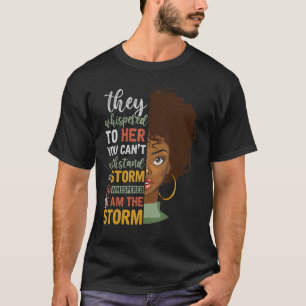 Black History Month Shirt African Woman Afro I Am 