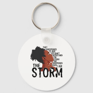 Black History Month Shirt African Woman Afro I Am Key Ring