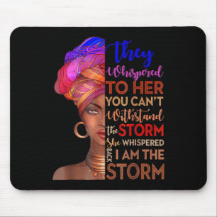 Black History Month Shirt African Woman Afro I Am Mouse Mat