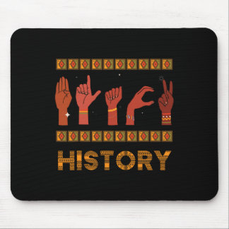 Black History Month Sign Language Black Asl Mouse Mat