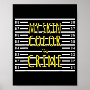 Black History Month Skin Colour is A Crime Mugshot Poster