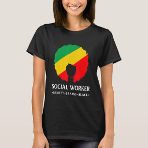 Black History Month Social Worker African American T-Shirt
