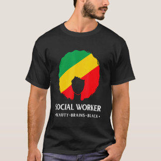 Black History Month Social Worker African American T-Shirt