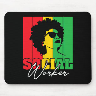 Black History Month Social Worker Social Work Mont Mouse Mat