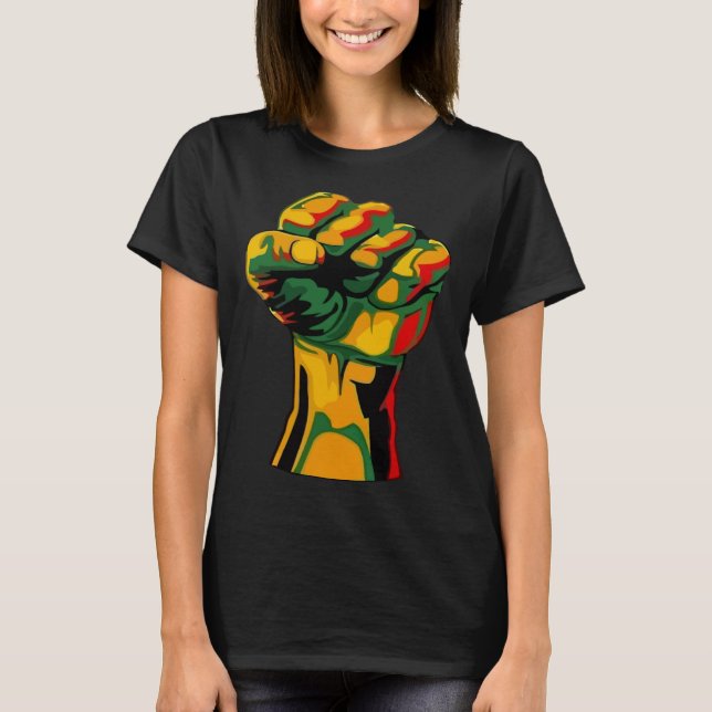 Black History Month Strong African For Women Men T-Shirt (Front)