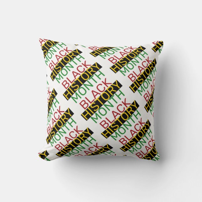 BLACK HISTORY MONTH Stylish BHM Cushion (Front)