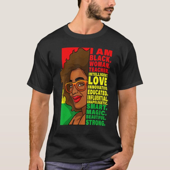 Black History Month Teacher Women African Teachers T-Shirt (Front)
