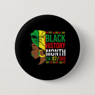 Black History Month Tee 247365 Black History Black 6 Cm Round Badge