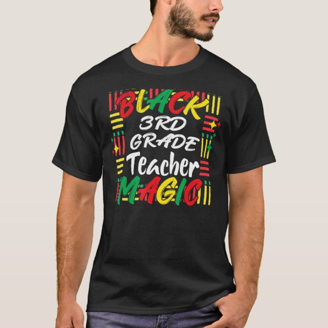 Black History Month Tees Black 3rd Grade Teacher M (Front)