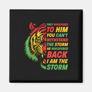 Black History Month Tiger African Colourful Afro T Magnet