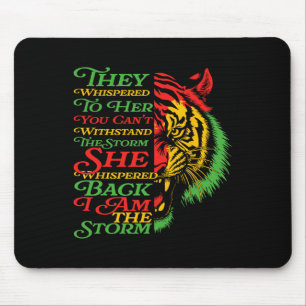 Black History Month Tiger African Colourful Afro T Mouse Mat