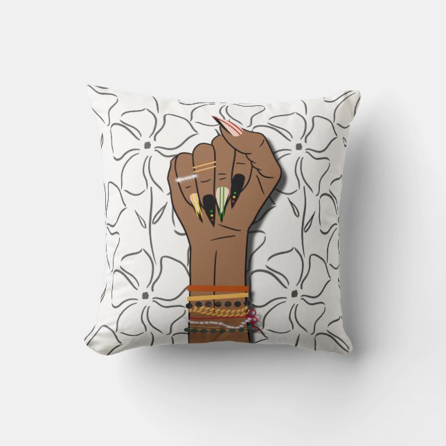 Black History Month Tribute: African Diaspora Hand Cushion (Front)