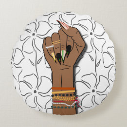 Black History Month Tribute: African Diaspora Hand Round Cushion