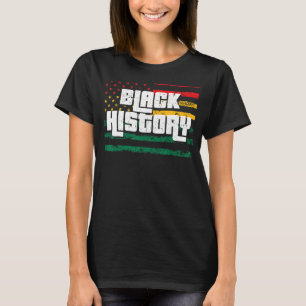 Black History Month Us Flag For African American A T-Shirt