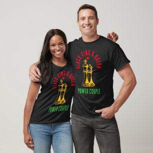 Black History Month VALENTINE King Queen Chess T-Shirt