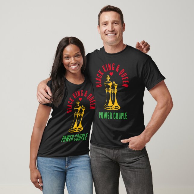 Black History Month VALENTINE King Queen Chess T-Shirt (Unisex)