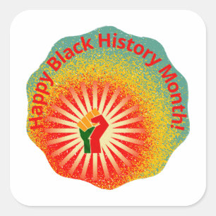 Black History Month vibes, African Heritage Square Sticker