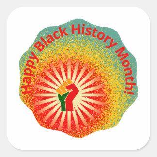 Black History Month vibes, African Heritage  Square Sticker
