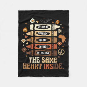 Black History Month We Have Same Heart Inside Teac Fleece Blanket