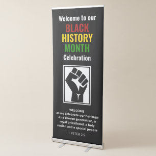 BLACK HISTORY MONTH Welcome Celebration ADD PHOTO Retractable Banner