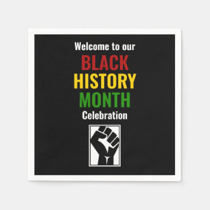 BLACK HISTORY MONTH Welcome Celebration Paper Napkin