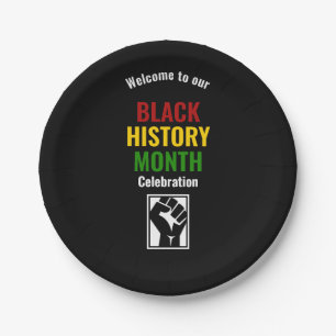 BLACK HISTORY MONTH Welcome Celebration Paper Plate