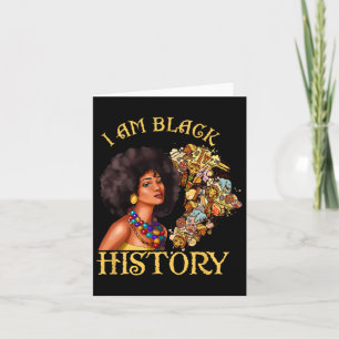 Black History Month Woman African Queen American J Card