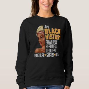 Black History Month Woman Girl Melanin African Equ Sweatshirt