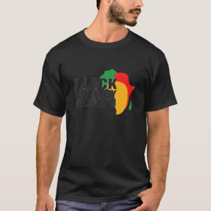 Black History Month Woman Melanin Afro Hair Black  T-Shirt