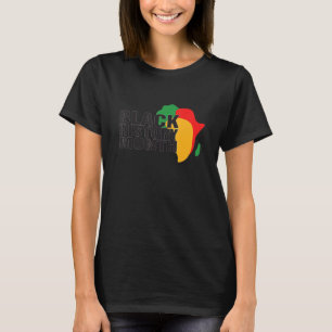 Black History Month Woman Melanin Afro Hair Black  T-Shirt