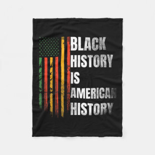 Black History Month Women African American Flag Bl Fleece Blanket