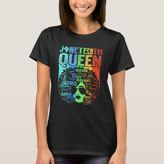 Black History Month Women Educated Strong Black Qu T-Shirt (Front)