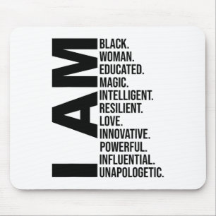 Black History Month Women Gifts I Am Black Woman E Mouse Mat