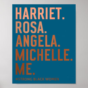 Black history month women leaders excellence rosa poster