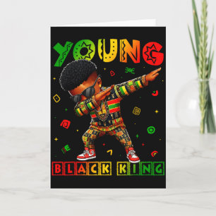Black History Month Young Black King African Pride Card