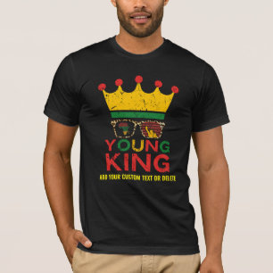 Black History Month Young King Rustic BLM T-Shirt