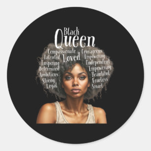 Black History Monthblack Queengifted And Educatedb Classic Round Sticker