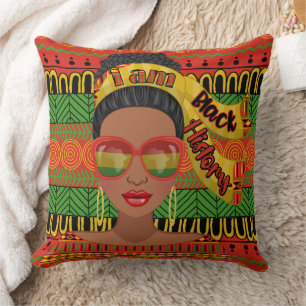 Black History Multi - Colour Throw Pillow