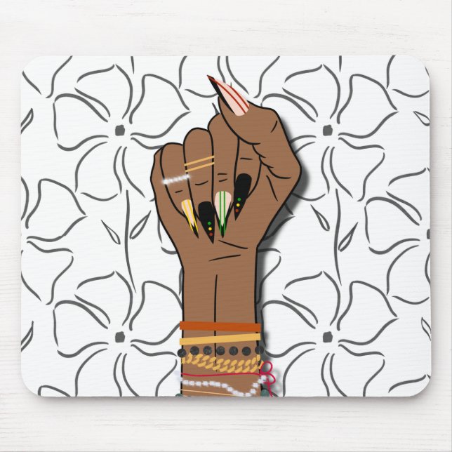 Black History Nail Art Mouse Mat (Front)