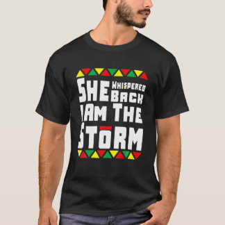 Black History Pajamas Afro She Whispered Back I Am T-Shirt