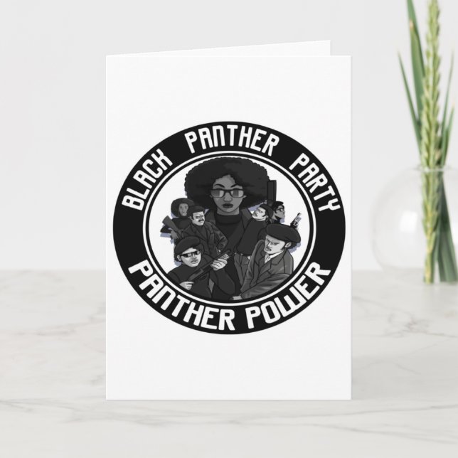 Black History Panther Party Afro Civil Rights 1966 Card (Front)