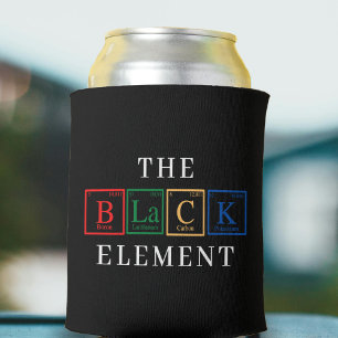 Black History Periodic Table Element Juneteenth Can Cooler