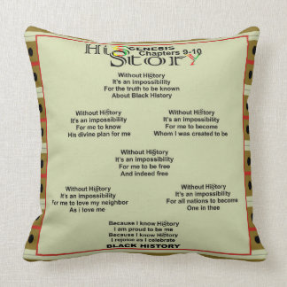 Black History Poem Sqauare Pillow