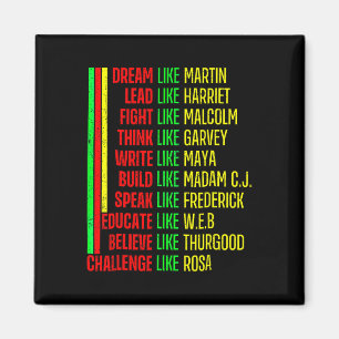 Black History Pride Martin Black Afro African Magnet