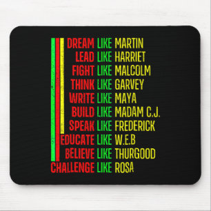 Black History Pride Martin Black Afro African  Mouse Mat